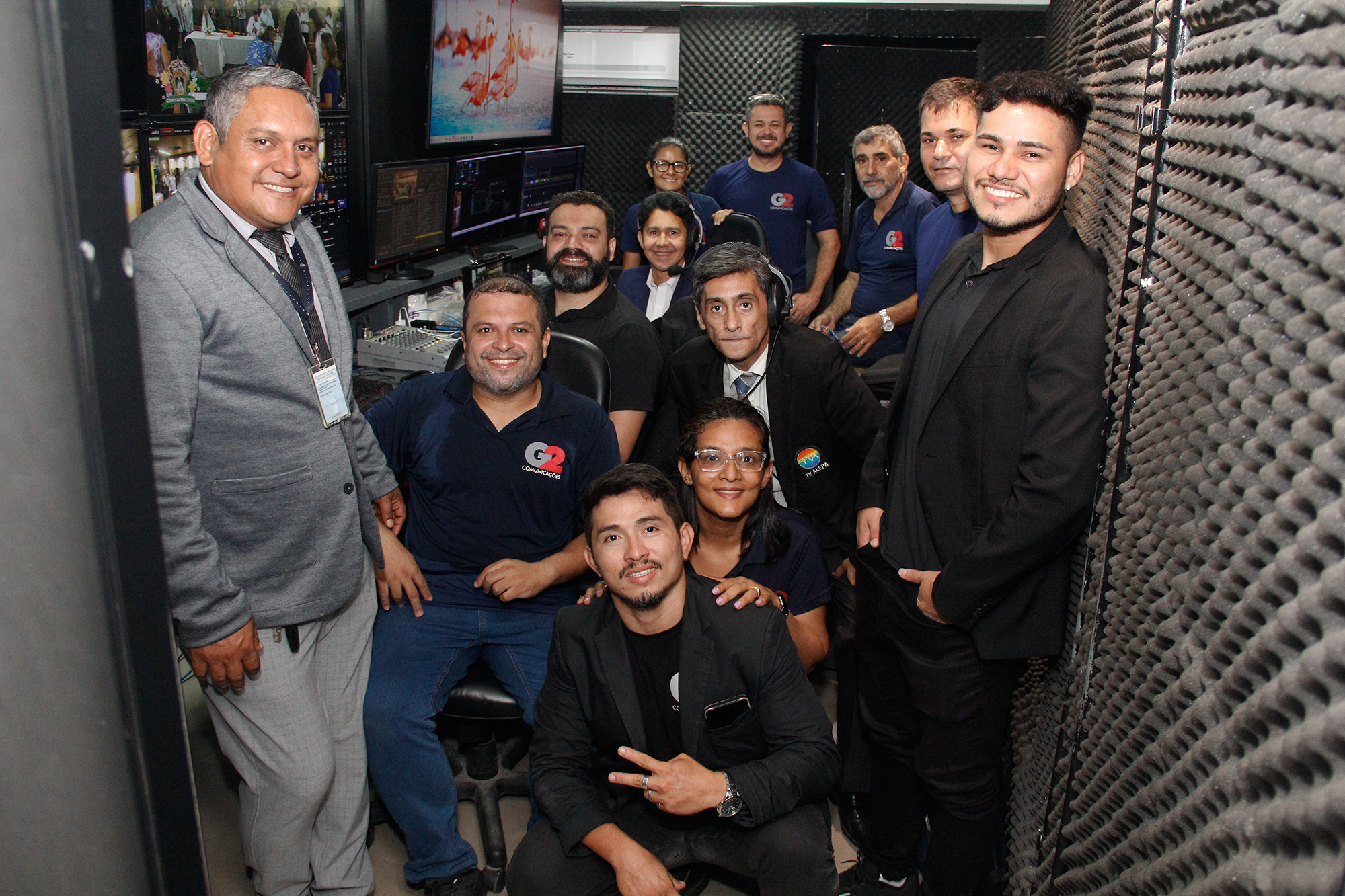 A equipe da TV Alepa