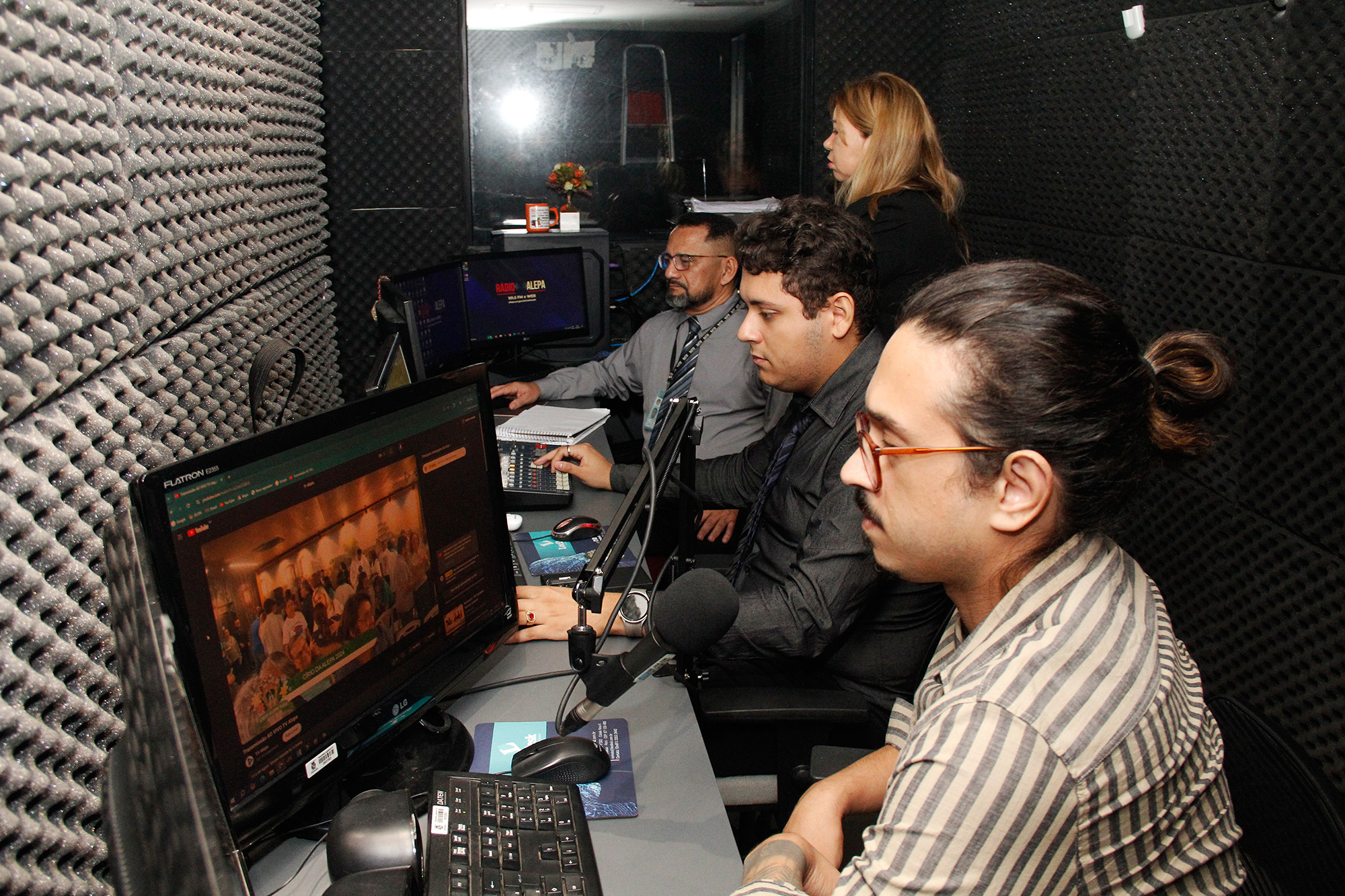 A equipe da Rádio, Raphael, Gabriel Oliveira e Aldo Cruz