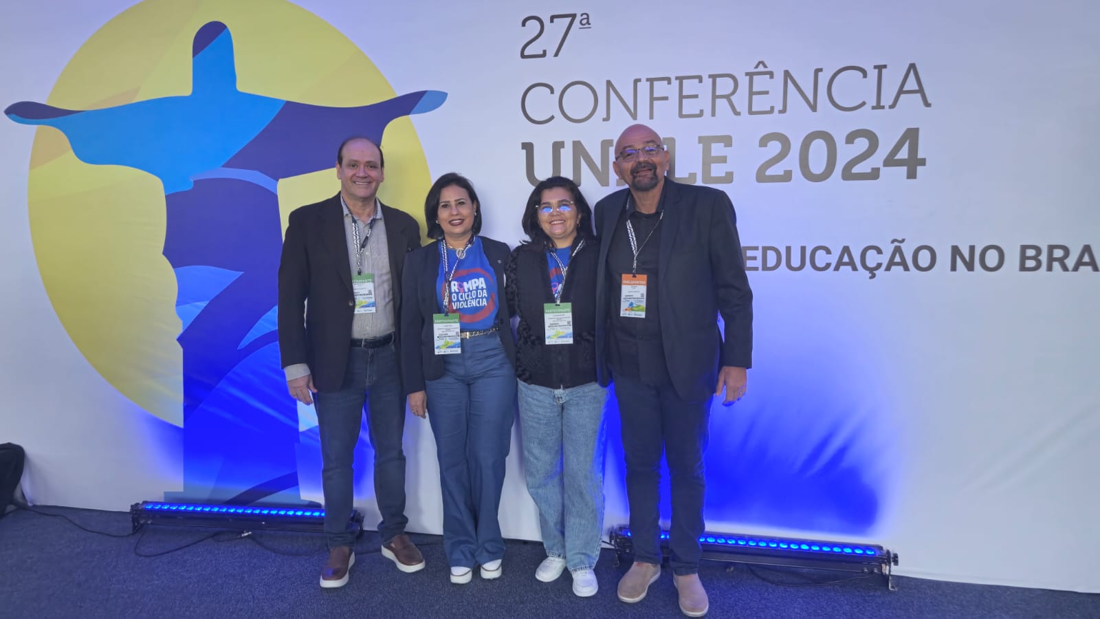 O Sindalepa - representados por Walter José dos Santos Pinheiro, Eliana de Almeida Cruz, Elissandra Sussuarana  e José Alberto Sidrim no evento da Fenale 